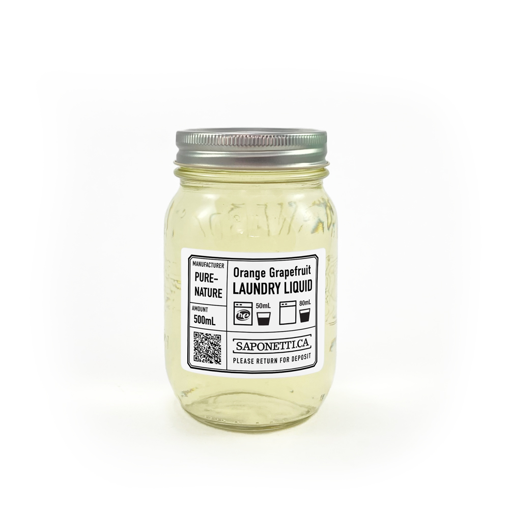 Purenat Grapefruit & Orange Laundry Detergent 500ml Refundable Jar