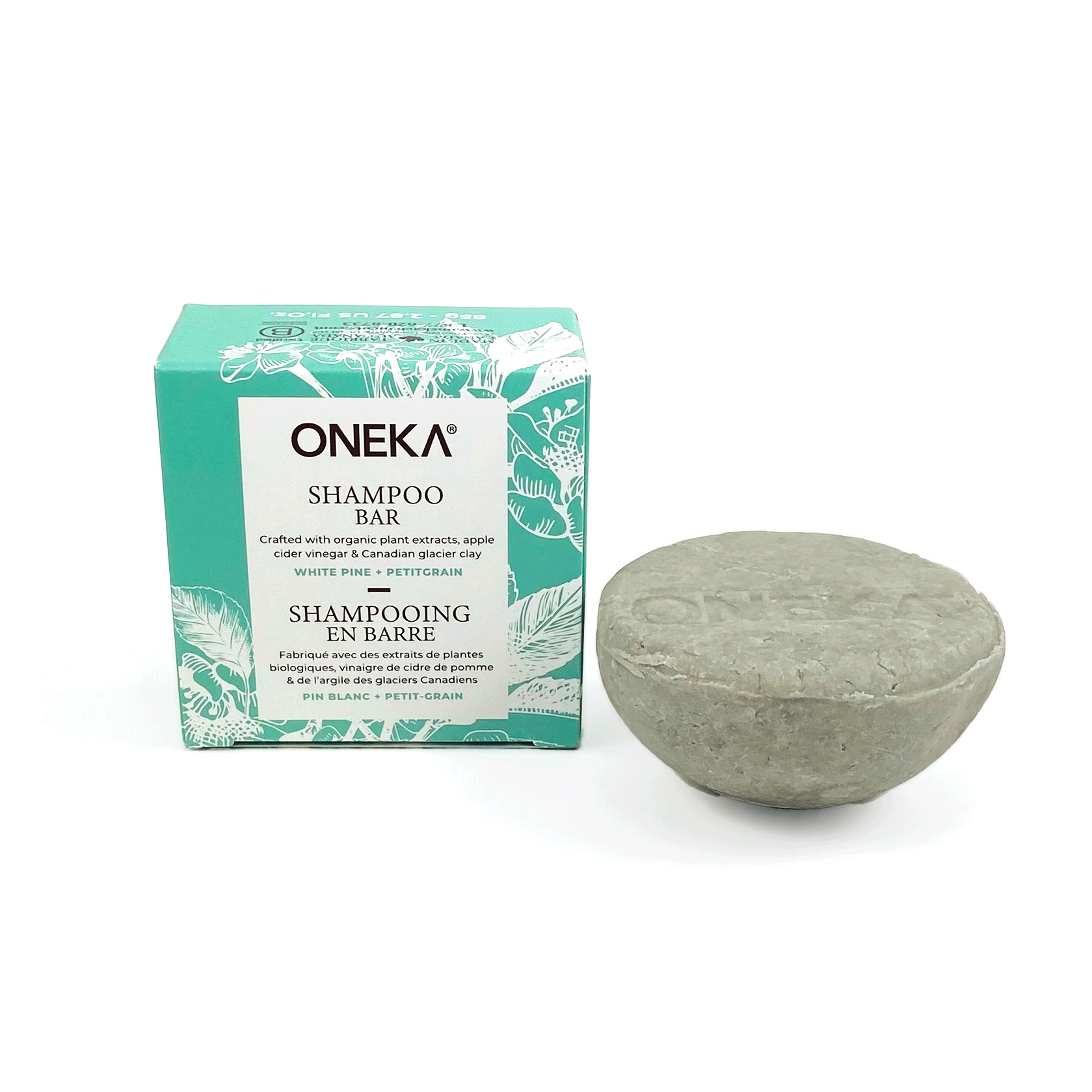 Oneka White Pine and Petitgrain Hydrating Shampoo Bar - Image 2
