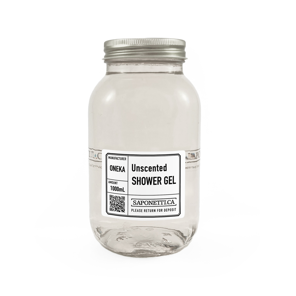 Oneka Unscented Shower Gel 1L Refundable Jar