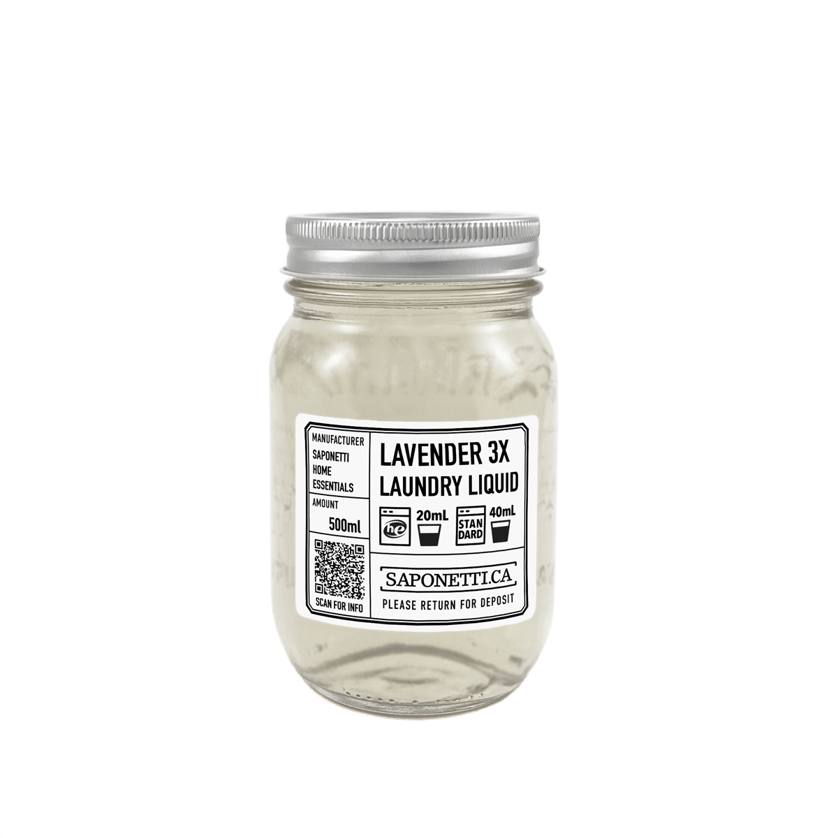 Saponetti Essentials Lavender Laundry 500ml Refundable Jar
