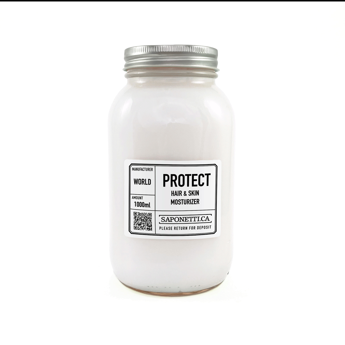 World Protect Hair + Skin Moisturizer 1L Refillable Jar