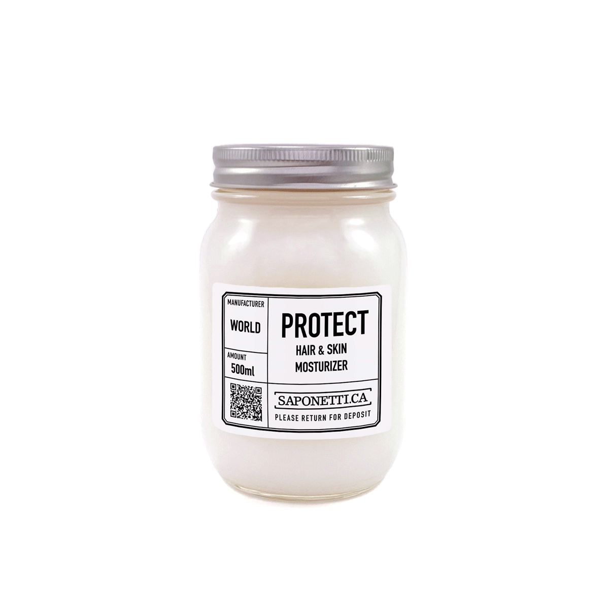 World Protect Hair + Skin Moisturizer 500ml Refillable Jar