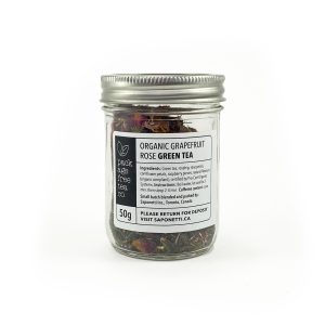 Organic Grapefruit Rose Green Tea 50g Refundable Jar