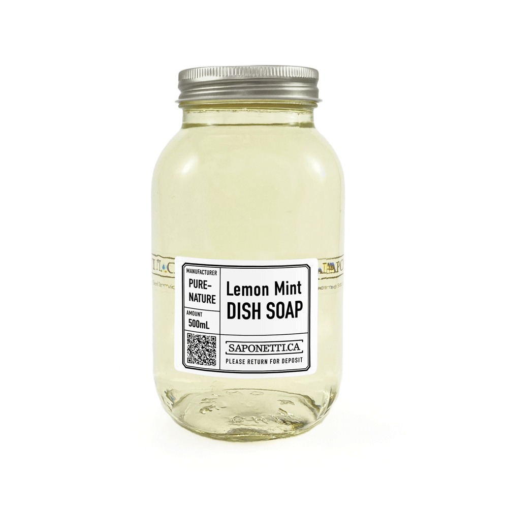 Lemon Mint Dish & Hand Soap 1L Refillable Jar