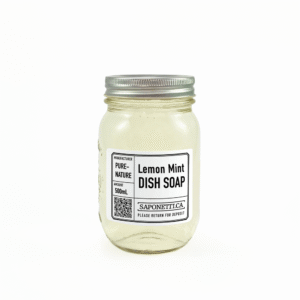 Lemon Mint Dish & Hand Soap 500ml Refillable Jar