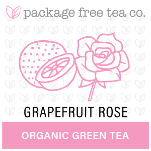 Organic Grapefruit Rose Green Tea 250g Refundable Jar