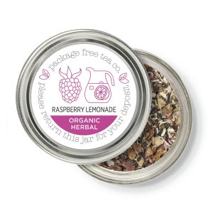 Organic Raspberry Lemonade Herbal Tea 100g Refundable Jar