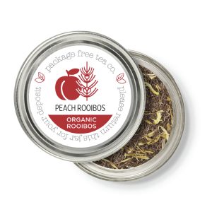 Organic Peach Rooibos Tea 100g Refundable Jar