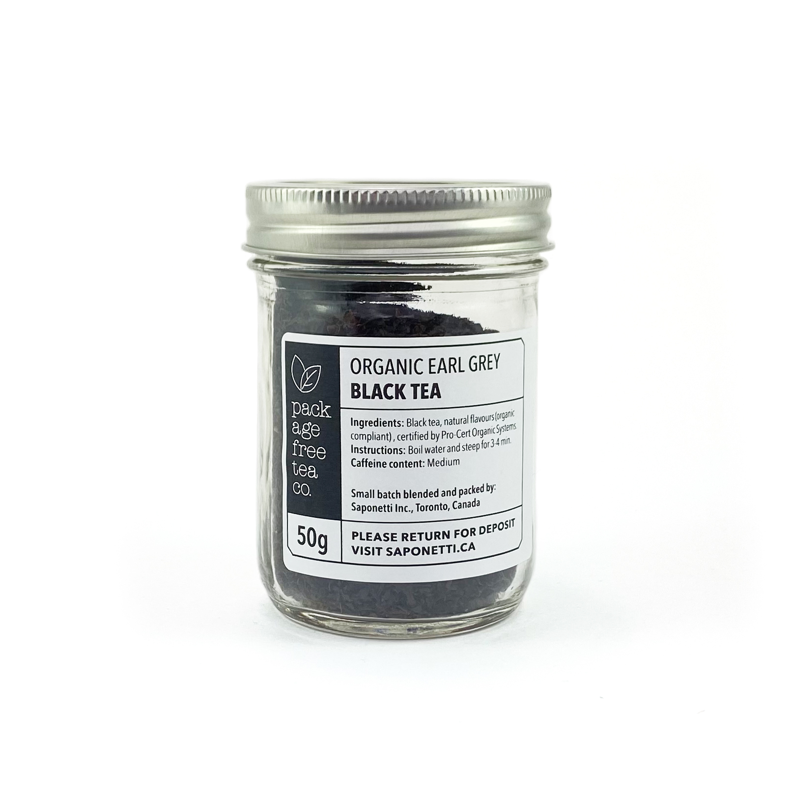 Organic Premium Earl Grey Tea 50g Refundable Jar
